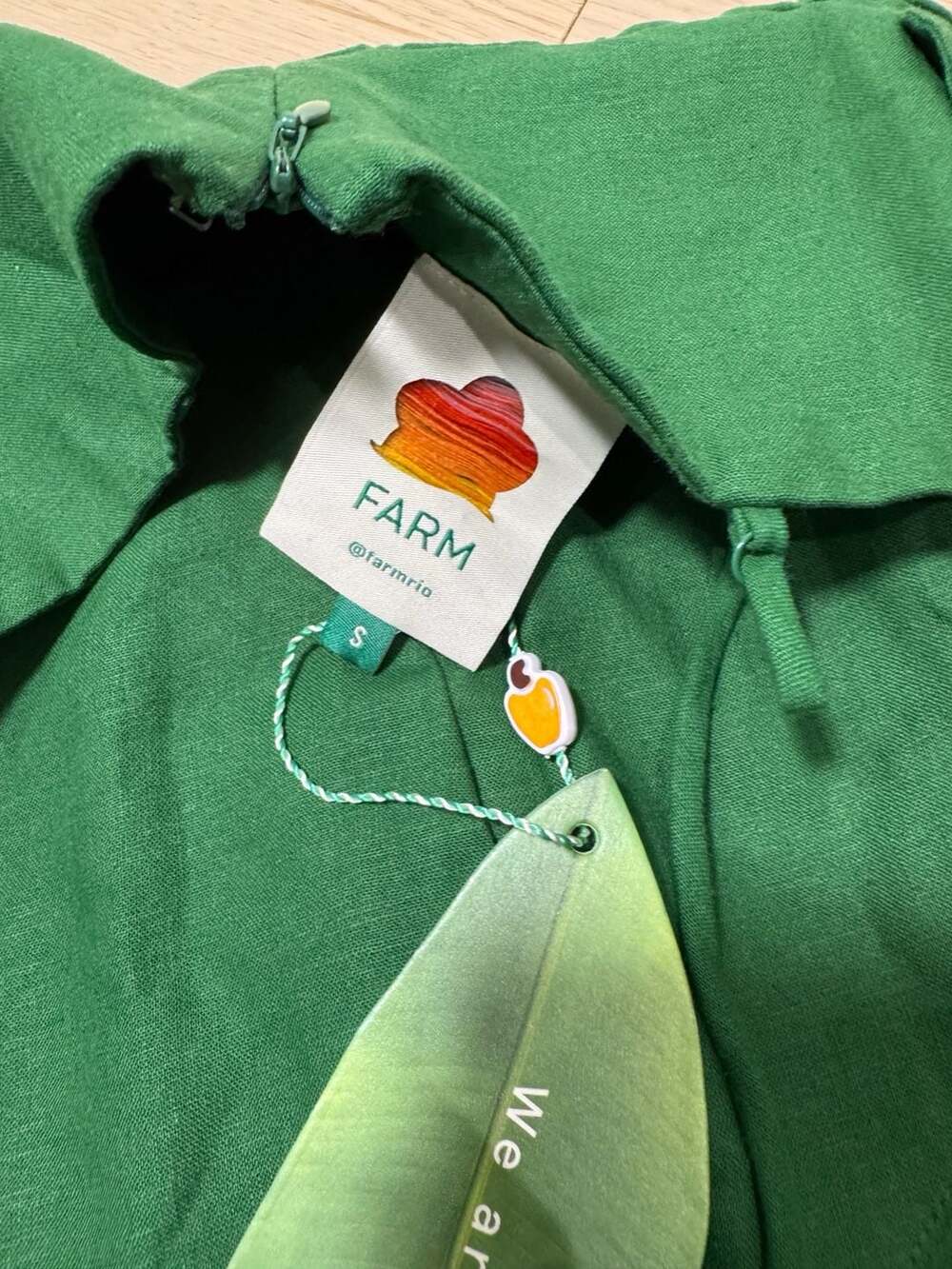 Farm Rio Green One Shoulder Lea Mini Dress Size S - Picture 9 of 16